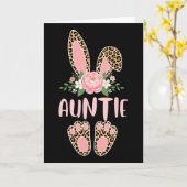 Blumen Leopard Tante Häschen Frohe Ostern Mutter Karte (Gelbe Blume)