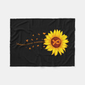 Blumen Leukämie-Bewusstsein Fleecedecke (Vorderseite (Horizontal))