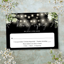 Blumen-Lichterkette Schwarz-Weiße Hochzeit