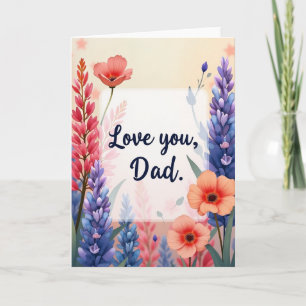 Blumen Liebe dich Papa Karte