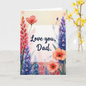 Blumen Liebe dich Papa Karte (Gelbe Blume)