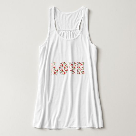 Blumen-Liebe-T-Shirt Tank Top (Design Vorderseite)