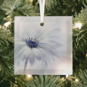Blumen LILA BLUME Ornament Aus Glas