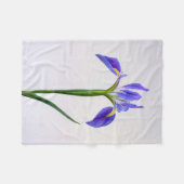 Blumen | Lila Iris-Blume Fleecedecke (Vorderseite (Horizontal))