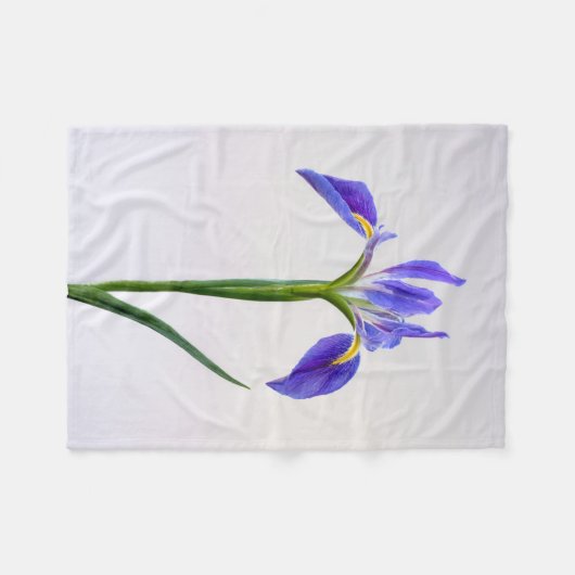 Blumen | Lila Iris-Blume Fleecedecke (Vorderseite (Horizontal))