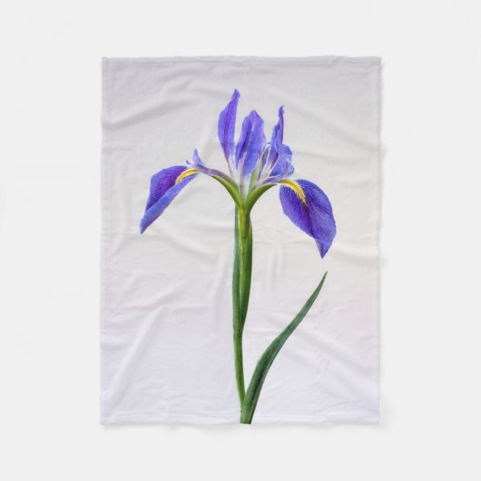 Blumen | Lila Iris-Blume Fleecedecke (Vorderseite)