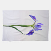 Blumen | Lila Iris-Blume Geschirrtuch (Horizontal)