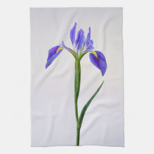 Blumen   Lila Iris-Blume Geschirrtuch