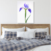 Blumen | Lila Iris-Blume Leinwanddruck (Insitu (Schlafzimmer))