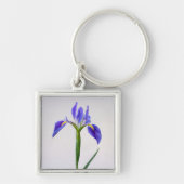 Blumen | Lila Iris-Blume Schlüsselanhänger (Vorne)
