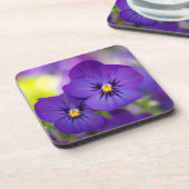 Blumen | LILA STIEFMÜTTERCHEN Getränkeuntersetzer (Linke Seite)