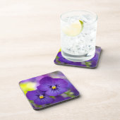 Blumen | LILA STIEFMÜTTERCHEN Getränkeuntersetzer (Rechte Seite)