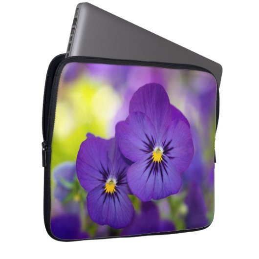 Blumen | LILA STIEFMÜTTERCHEN Laptopschutzhülle (Vorne Rechts)