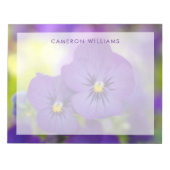 Blumen | LILA STIEFMÜTTERCHEN Notizblock (Vorderseite)