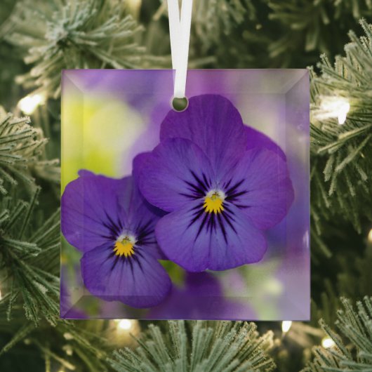 Blumen | LILA STIEFMÜTTERCHEN Ornament Aus Glas (Insitu)