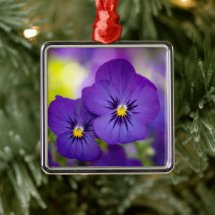 Blumen LILA STIEFMÜTTERCHEN Ornament Aus Metall