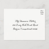 Blumen, Lila und gelb, UAWG Hochzeitsblumen Einladungspostkarte (Rückseite)