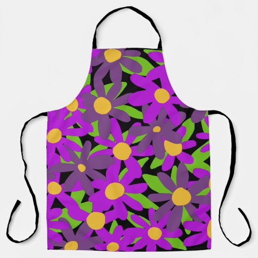 Blumen lila und grün schürze (Vorderseite)