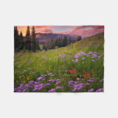 Blumen | Lila Wildblumen Colorado Fleecedecke (Vorderseite (Horizontal))