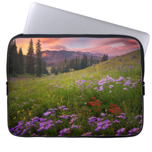 Blumen   Lila Wildblumen Colorado Laptopschutzhülle
