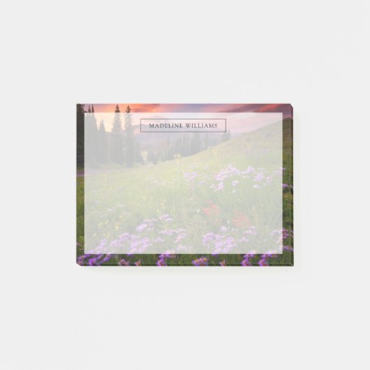 Blumen | Lila Wildblumen Colorado Post-it Klebezettel (Vorderseite)