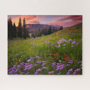 Blumen   Lila Wildblumen Colorado Puzzle