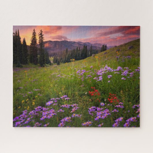 Blumen | Lila Wildblumen Colorado Puzzle (Horizontal)