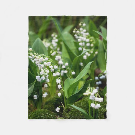 Blumen | Lily of the Valley Schweden Fleecedecke (Vorderseite)