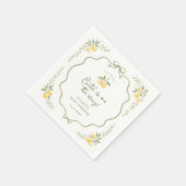 Blumen-Limonen-Zitrus-Baby-Party Serviette (Ecke)