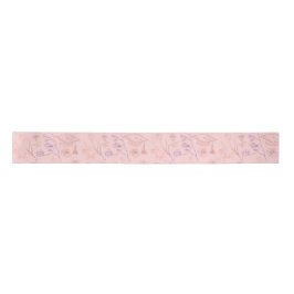 Blumen-Linienkunst-Abschluss Satinband