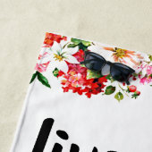 Blumen "Live, lachen, Liebe" Elegant Strandtuch (Beispiel)