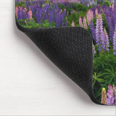 Blumen | Lupinefeld in Neuseeland Mousepad (Ecke)