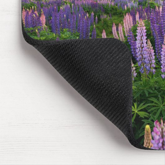 Blumen | Lupinefeld in Neuseeland Mousepad (Ecke)