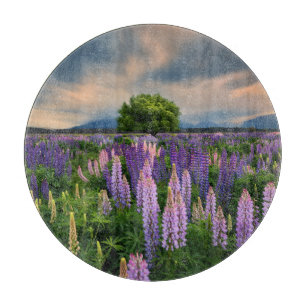 Blumen Lupinefeld in Neuseeland Schneidebrett