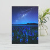 Blumen | Lupinen Blühen am Nachtsee Tekapo Dankeskarte (Stehend Vorderseite)