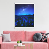 Blumen | Lupinen Blühen am Nachtsee Tekapo Leinwanddruck (Insitu (Wohnzimmer))