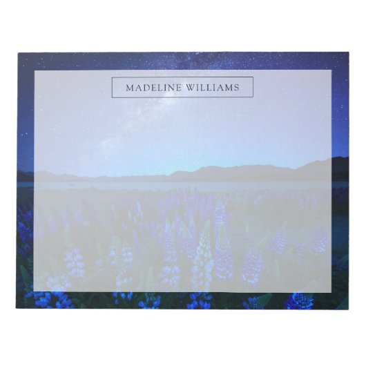 Blumen | Lupinen Blühen am Nachtsee Tekapo Notizblock (Vorderseite)