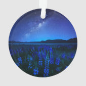 Blumen | Lupinen Blühen am Nachtsee Tekapo Ornament (Rückseite)