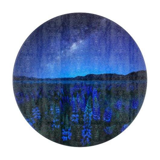 Blumen | Lupinen Blühen am Nachtsee Tekapo Schneidebrett (Vorderseite)
