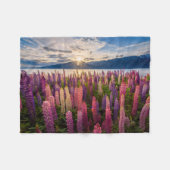 Blumen | Lupinen Neuseeland Fleecedecke (Vorderseite (Horizontal))