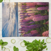 Blumen | Lupinen Neuseeland Geschirrtuch (Gefaltet)