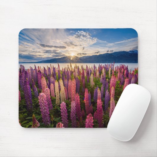 Blumen | Lupinen Neuseeland Mousepad (Mit Mouse)