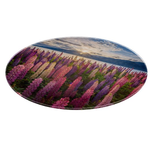 Blumen | Lupinen Neuseeland Schneidebrett (Ecke)