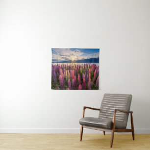 Blumen Lupinen Neuseeland Wandteppich