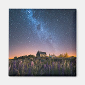 Blumen | Lupines Blühen Tekapo-See Neuseeland Magnet (Vorne)