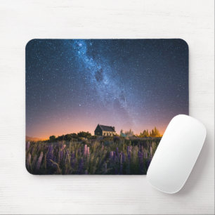 Blumen   Lupines Blühen Tekapo-See Neuseeland Mousepad
