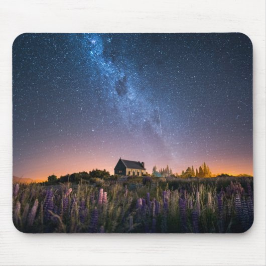 Blumen | Lupines Blühen Tekapo-See Neuseeland Mousepad (Vorne)