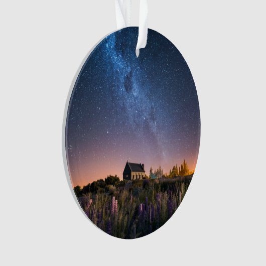 Blumen | Lupines Blühen Tekapo-See Neuseeland Ornament (Vorderseite)