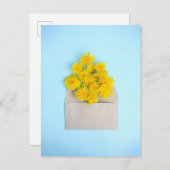 Blumen | Lüster in Umschlag Postkarte (Vorne/Hinten)