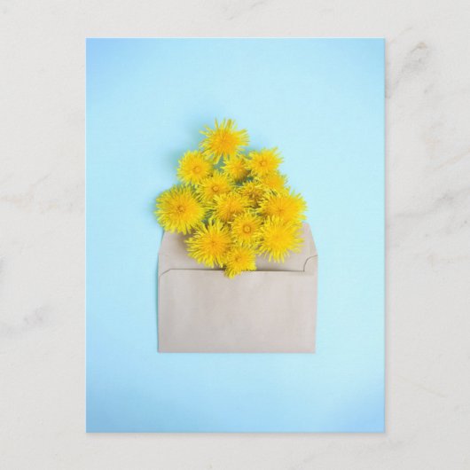 Blumen | Lüster in Umschlag Postkarte (Vorderseite)